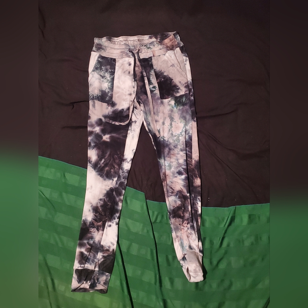 Large Black and White Track Pants
